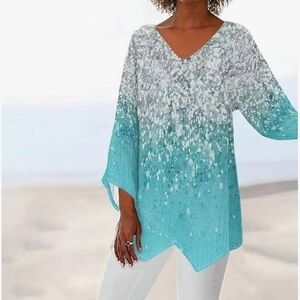 💘 Amazon Oversized Flash Top Teal XL